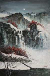王路 雪景